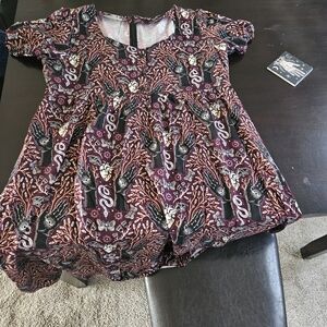 Disturbia Black and Purple Midi Dress